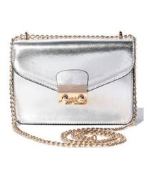 PLST | ﾌｪｲｸﾚｻﾞｰﾁｪｰﾝﾐﾆｼｮﾙﾀﾞｰﾊﾞｯｸﾞ(ショルダーバッグ)