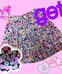 キャンディハーツ柄スカート(スカート)