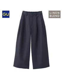 GU | リネンブレンドワイドパンツ(その他パンツ)
