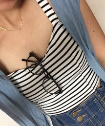 FOREVER 21 | ボーダービスチェ(その他トップス)