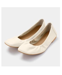 GU | ギャザーシフォンフラットシューズ(バレエシューズ)