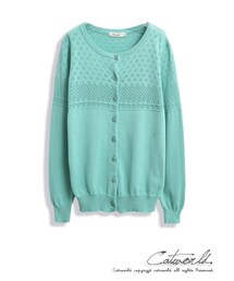 catworld | 小花簍空花紋針織外套(テーラードジャケット)