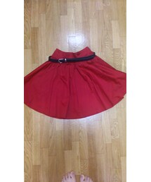 LOWRYS FARM | 赤サーキュラースカート(スカート)