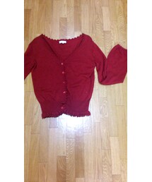 earth music&ecology | 赤カーディガン(カーディガン/ボレロ)