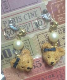 ichica✳︎(handmade) | くまイヤリング(イヤリング)