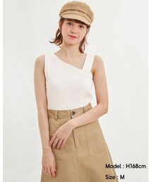 GU | アシンメトリーネックタンクトップ(タンクトップ)