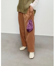 CFT. | カラーセンタープレスワイドPT/オレンジ(パンツ)