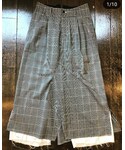 sulvam | ap_sul_0010 layered skirt PT gray(其他褲裝)