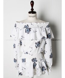 フラワーオフショルティアードワンピース(ワンピース)