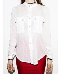 スタンドカラーシンプルシャツ(シャツ/ブラウス)