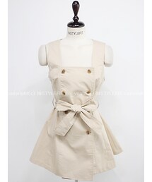 トレンチコート風ダブルベスト(ベスト)
