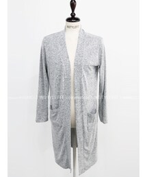 ノーボタンロングカーディガン(ナイロンジャケット)