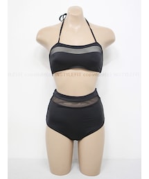 シースルーラインハイウエストバンドゥビキニ(水着)