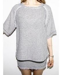 フリンジポイントツイードカットソー(Tシャツ/カットソー)