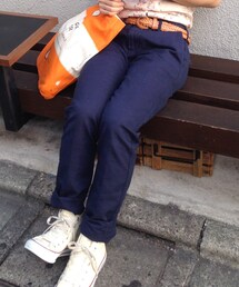 UNIQLO | INESの綿麻紺パンツ(チノパンツ)