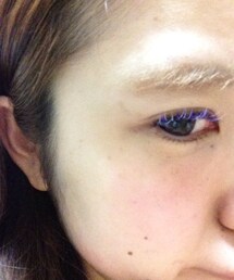まつげ | ニューまつげは淡いむらさきと濃いむらさきを混ぜてもらいました☺️(その他)