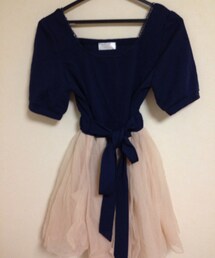 チュール切替ワンピ(ワンピース)