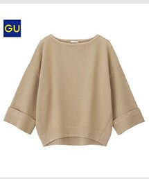 GU | ワイドスリーブカノコセーター(７分袖)ＳＷ(トップス)