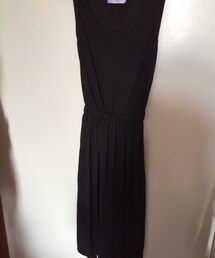 黑色縮腰長洋裝(ワンピース)