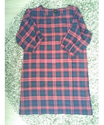 MIMIMEMETE  | チェックワンピース(ワンピース)