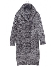 VII&CO | 粗針織連帽口袋超長版毛衣罩衫(ニット/セーター)
