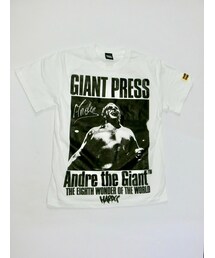 ハードコアチョコレート | ジャイアント・プレス/アンドレ・ザ・ジャイアント（圧殺ホワイト）(Tシャツ/カットソー)