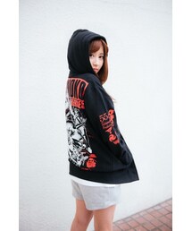 ハードコアチョコレート | タツノコレジェンドヒーローズ(TATSUNOKO LEGENDS) ブラックZIPパーカ(Tシャツ/カットソー)