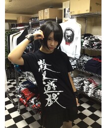 ハードコアチョコレート | 殺人遊戯(コルト・ガバメントM1911ブラック)(Tシャツ/カットソー)