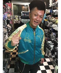 ナスカジャン2019(復刻版・チャクラエメラルド×ゴールド)(スカジャン)