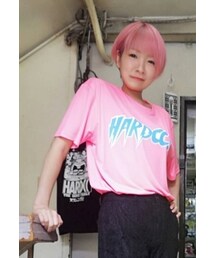 ハードコアチョコレート | HARDCCラウディロゴ ドライTシャツ (ROD蛍光ピンク)(Tシャツ/カットソー)