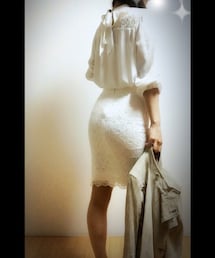 AMBIENT | White race tight skirt♡
(スカート)