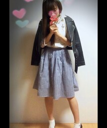 KIKKA THE DIARY OF | Gingham check skirt♡
(スカート)