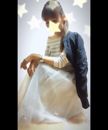 LA BELLE ETUDE | boarder knit & Tulle skirt♡(スカート)