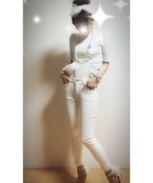 Heather | White overall♡(サロペット/オーバーオール)