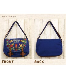 rough natural charm | お花畑のマトリョーシカ柄フラップショルダーバッグ
(ショルダーバッグ)