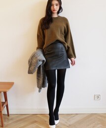 DHOLIC | フェイクレザースカート(スカート)