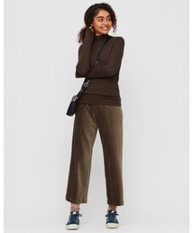 UNIQLO | リブハイネックT(長袖)(トップス)