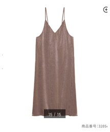 GU | サテンバックリボンキャミソールワンピースQ(ワンピース/ドレス)