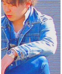 友達から借りた。(笑) | デニムジャケット