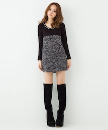 INGNI | パールビジュー付きニットワンピ(ワンピース)