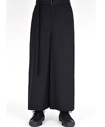 LAD MUSICIAN | BELTED CROPPED WIDE SLACKS(2217-557)(スラックス)