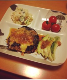 家ごはん | ハンバーグタマネギソース添え♡(その他)
