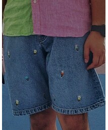 BEAMS | BEAMS ice cream embroidery short jeans(カーゴパンツ)