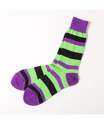 RADIO EVA | 417 by EDIFICE × MR.EVERYDAY'S × EVA EVA SOCKS (PURPLE × BLACK × GREEN)(ソックス/靴下)