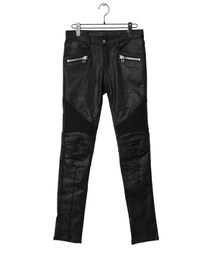 NO ID. | コーティングバイカーパンツ(デニムパンツ)