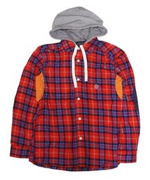 ALDIES | ALDIES Fooded Nel Shirt / アールディーズ フーデッドネルシャツ レッド
(シャツ/ブラウス)