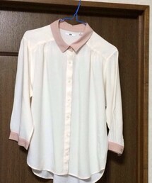 UNIQLO | ピンク襟シャツ(シャツ/ブラウス)