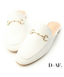 D+AF | D+AF ホースシューボタン付きミュール(サンダル)