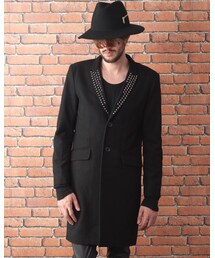 NOID. | WTライトメルトンスタッズピークドラペルチェスターコート(ジャケット/アウター)