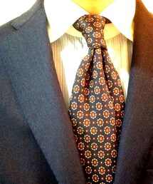 DRAKE'S | ドレイクス紺小紋タイ(ネクタイ)